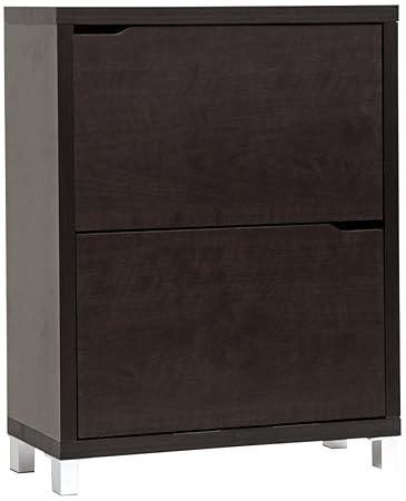 Amazon.com: Baxton Studio Simms Shoe Cabinet in Dark Brown: Home & Kitchen
