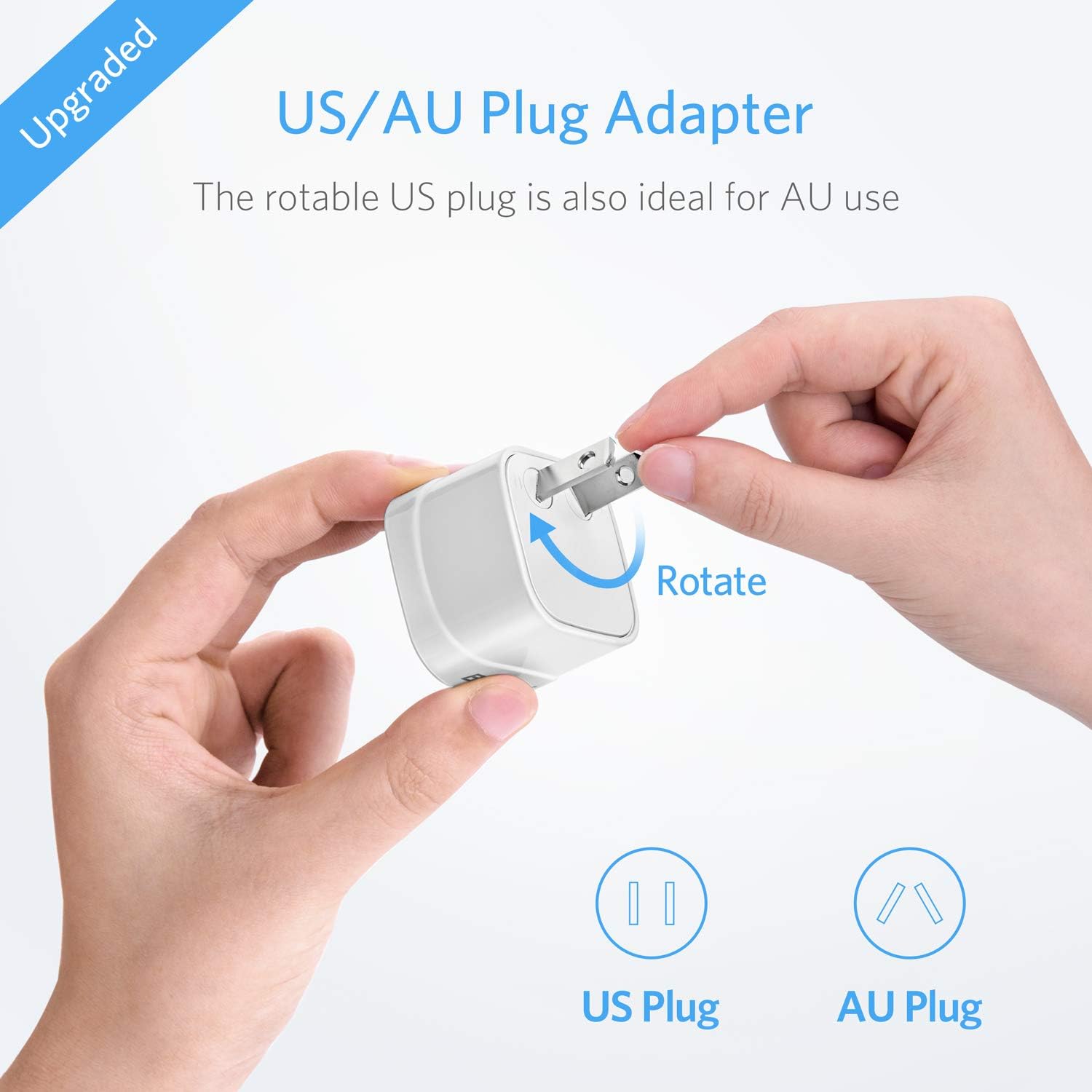 BESTEK Universal Travel Adapter 220V to 110V Voltage Converter with 6A 4-Port USB Charging and UK/AU/US/EU Worldwide Plug Adapter (White): Electronics