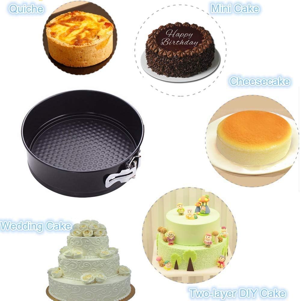 17 8 Cm 3 Cm Lot De 2 Moules A Gateau En Forme De Printemps Avec Base Lache Anti Adhesif A Degagement Rapide Ideal Pour Les Gateaux Et Gateaux Au Fromage Patisserie Moules A