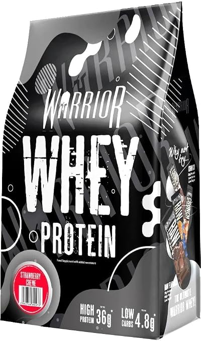 Warrior Whey Protein Powder Strawberry 2kg High Protein Lean Gain