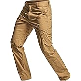 CQR Men's Quick Dry Tactical Pants, Water Resistant Outdoor Pants, Lightweight Stretch Cargo Work Hiking Pants