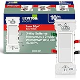 Leviton 10-Pack Lever Edge 15 Amp 3-Way Decora Switch, E5603-0MW, White