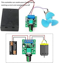Gebildet 2pcs PWM Low Voltage Motor Speed