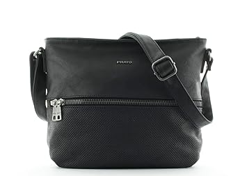 Prato Damen Umhängetasche, Handtasche, 30 x 24 x 10 cm - Schwarz