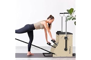 PAETA Pilates Chair,Pilates Combo Chair,Wunda Chair with Resistance Bands, Handles, and Split Pedals, Professional Yoga Chair Pilates Machine for Home and Studio Use