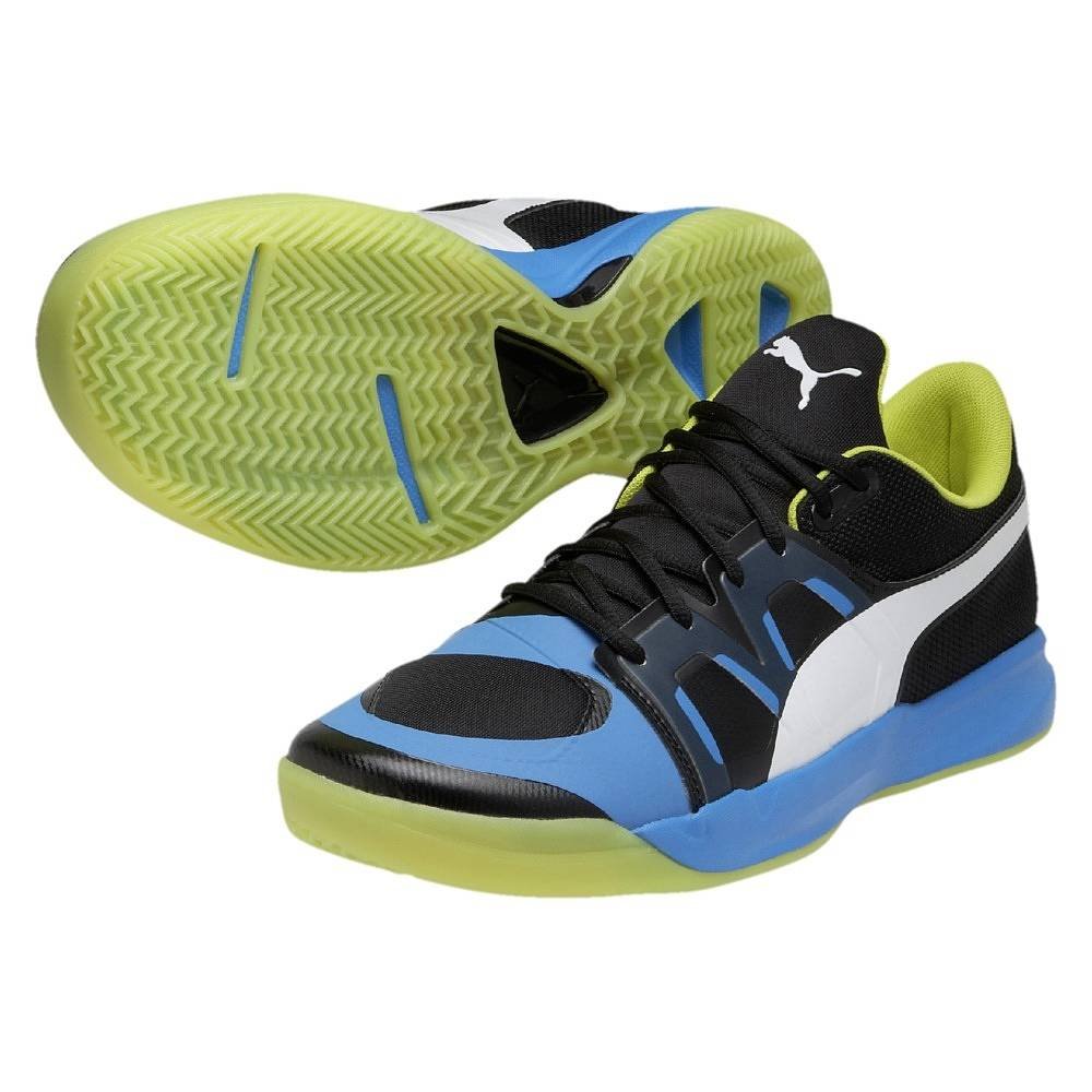 Puma evoIMPACT 3 Handballschuhe schwarzweißgelbblau blackwhite