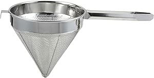 Winco CCS-10F China Cap Strainer, 10-Inch Diameter, Fine Mesh, Medium, Stainless Steel