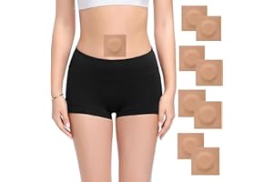 SPUSEN 50pcs Disposable Castor Oil Pack Wrap Belly Button(Oil Not Included) ,Self-Adhesive Highly Absorbent Castor Oil Wrap Organic Cotton Easy to Use,Skin Colour