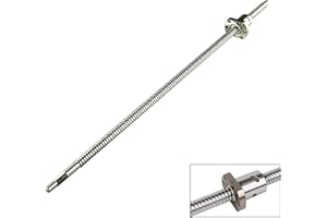 CREABYGIRLS Ball Screw RM1605 Length 600mm/23.6 inch Diameter 16mm Pitch 5mm CNC Part Ballscrew Antibacklash SFU1605-600mm for CNC Machine