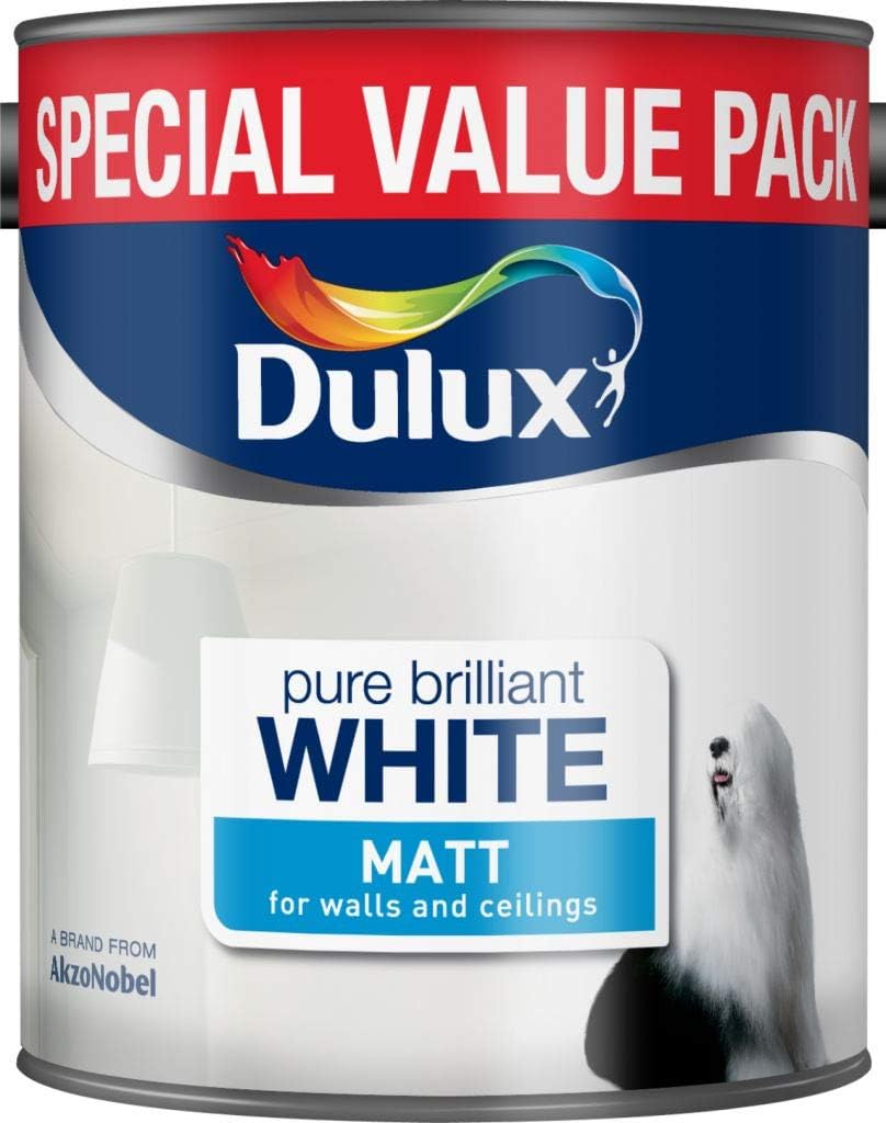 Dulux Matt Pure Brilliant White Wall and Ceilings 3L