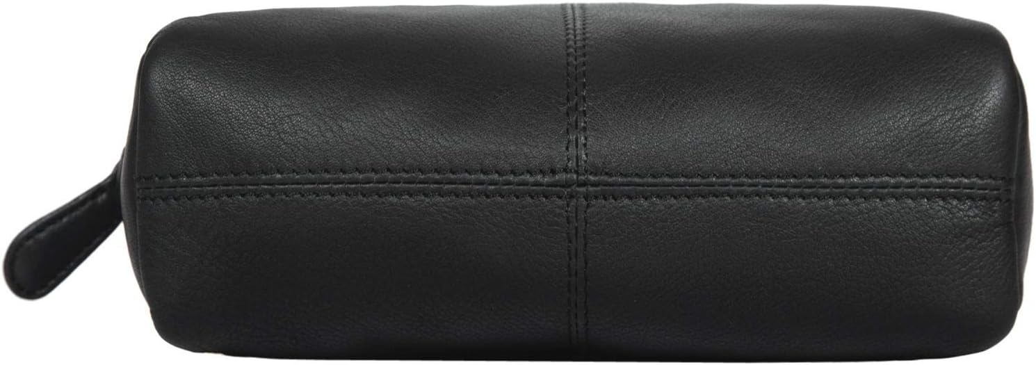 STILORD 'Spencer' Vintage Leather Pencil Case - Zipper Pouch - Organizer Roll-Up Pouch - Pen Case Genuine Leather, Colour:Black - Image 5
