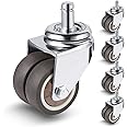 W B D WEIBIDA Office Chair Wheels, Heavy Duty Rubber Chair Casters Replacement, 2 Inch Gaming, Computer, Desk Chair Wheels for Hardwood Floors and Carpet Set of 5