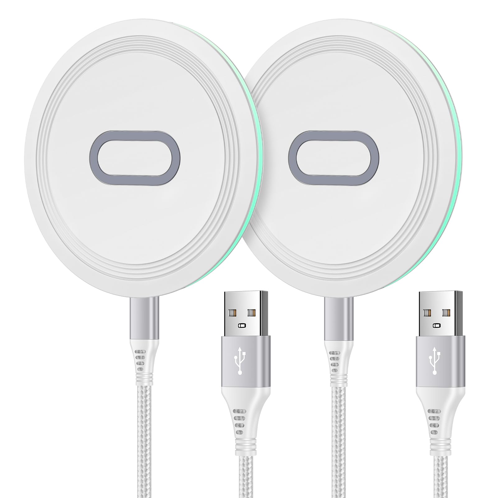 Samsung Galaxy Z-Flip Wireless Charger,Galaxy Z Flip 6/5/4 Wireless Charging Pad,15W Fast Wireless Charger for Galaxy Z Fold 6 5/S24 Ultra/S23/S22/S21/S20,iPhone 15/14/13,Cargador Inalambrico 2-Pack