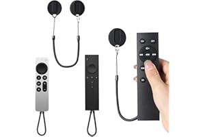 3pcs Magnetic Remote Control Holder Wall Mount, Self-Adhesive TV Remote Holder with Removable Spring Ropes, Silicone Remote O