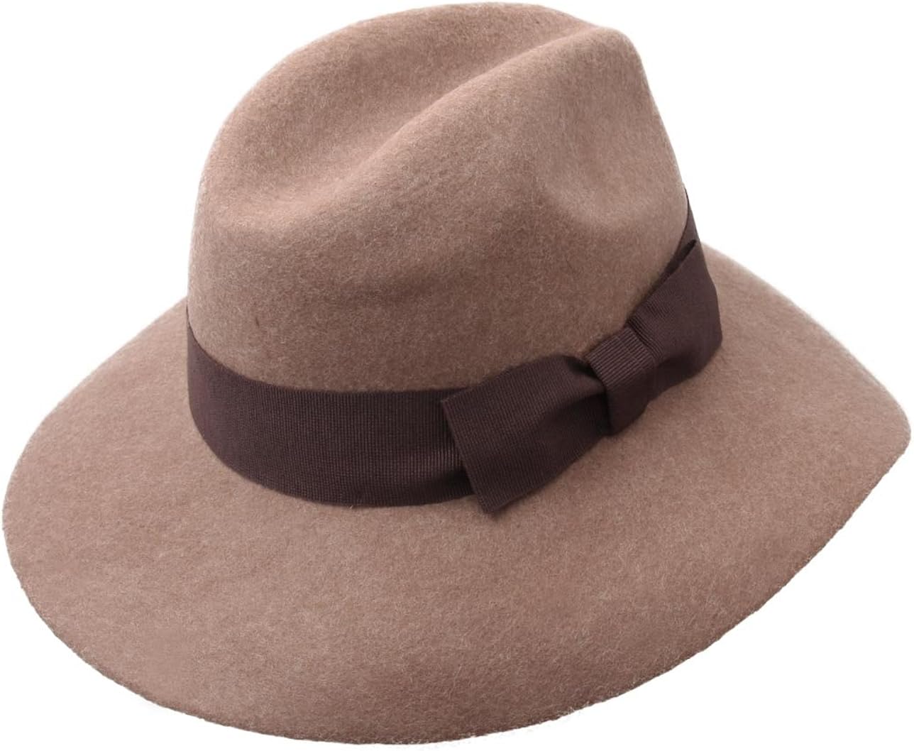 brown felt floppy hat