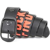 Milwaukee Leather MP7110 Men's F* Around - Find Out Black Leather Belt w/Interchangeable Buckle - 1.5 inches Wide