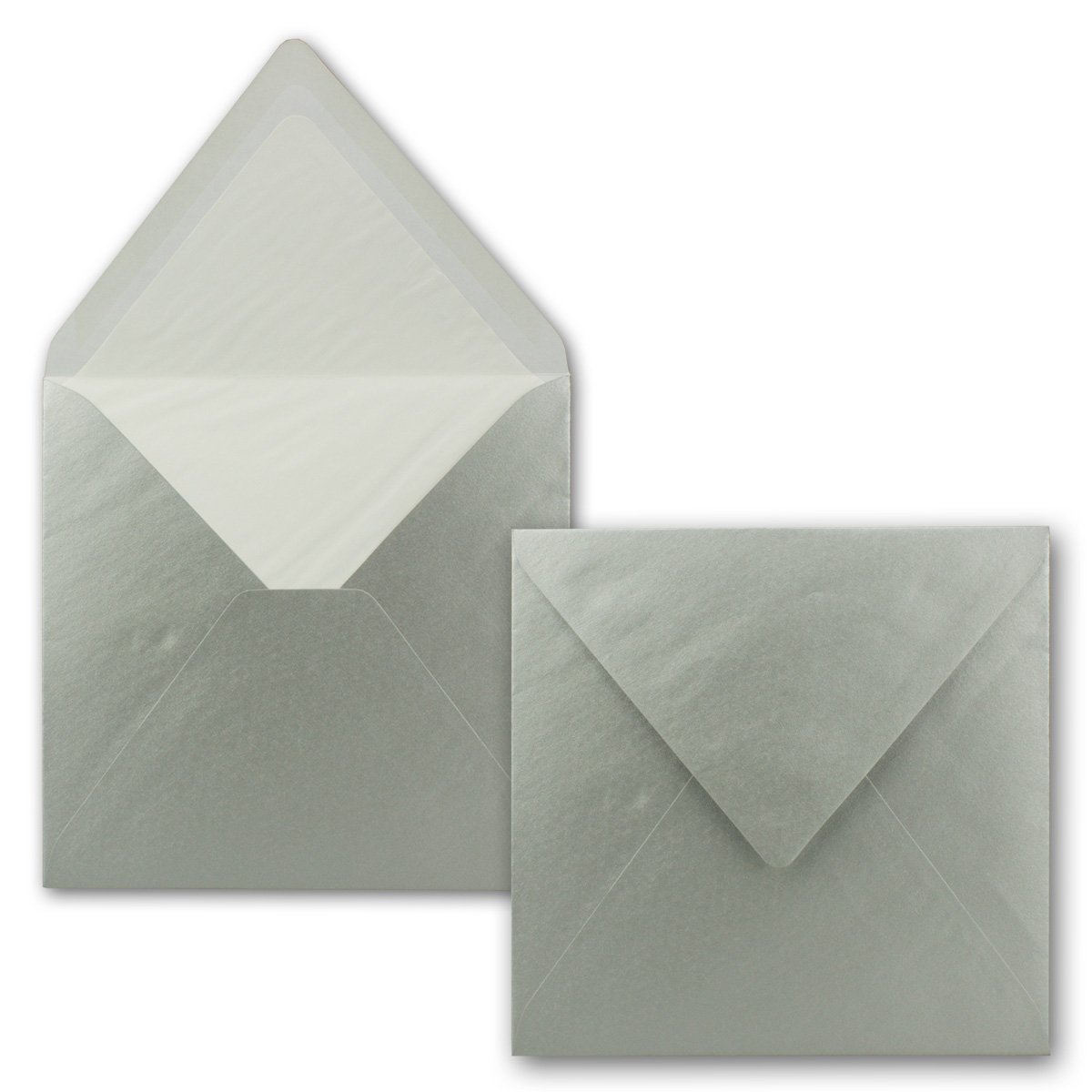 Neuser Colourful Square Envelopes, 16 x 16 cm, with White Silk Lining