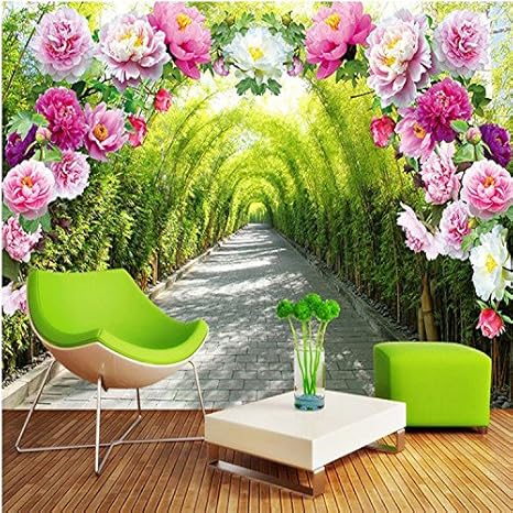 Amazon Sproud 3d 立体視の壁画をリビングルームのソファの背景壁紙 Tv ベッドルームベッドルーム 庭園の風景 300 Cmx 210 Cm 壁紙
