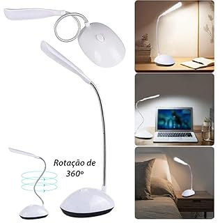 Mini Luminária De Mesa Com Led E Cabo Flexível Xy-0416