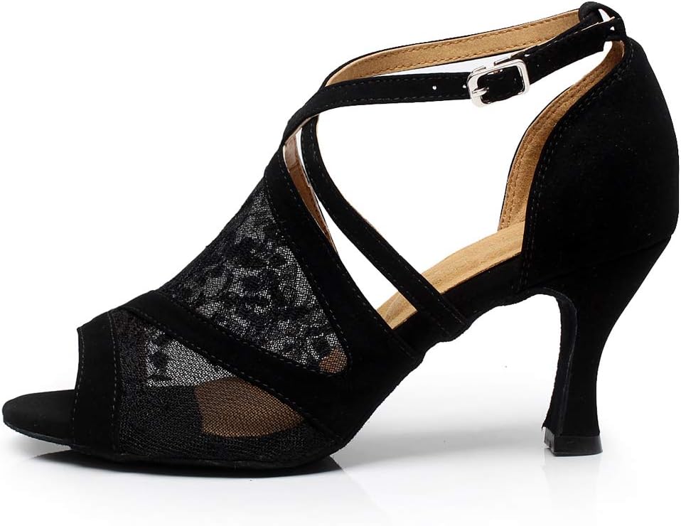 CXS Ladies Open Toe Party Wedding Heels Ballroom Dance Shoes for Salsa Tango and Practice
