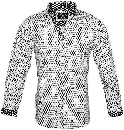 Rock Roll n Soul Men's Long Sleeve Skull Print Button up Fashion Shirt Overkill In White RRMW204 …