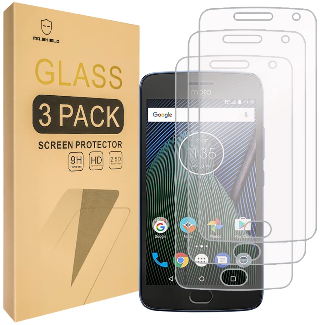 Photo 1 of Mr.Shield [3-PACK] Designed For Motorola Moto G5 Plus/Moto G Plus (5th Generation) [Tempered Glass] Screen Protector [Japan Glass With 9H Hardness] with Lifetime Replacement