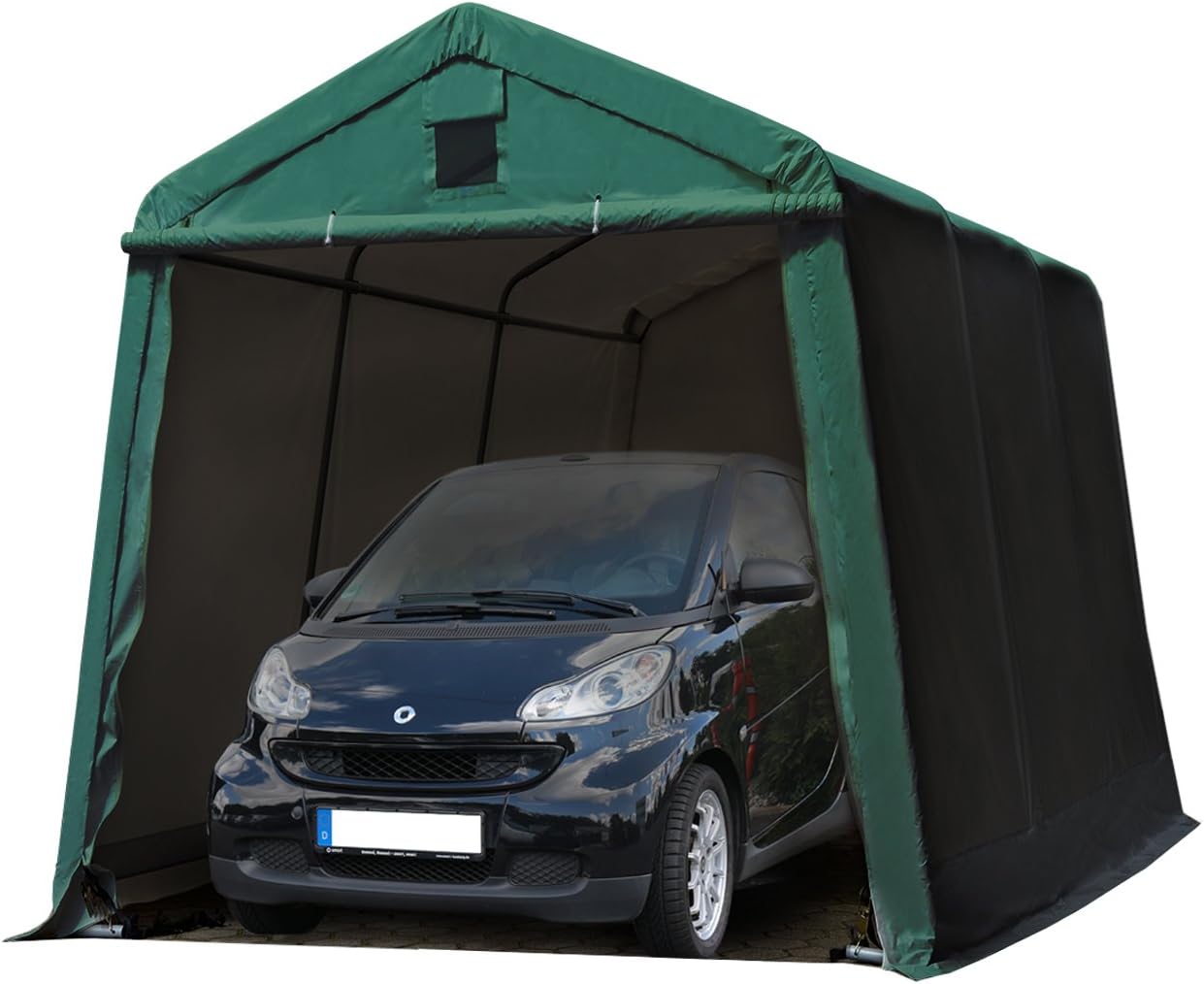 toolport 2,4 x 3,6 m heavy duty pvc carport tent portable