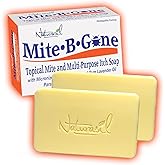 Mite Treatment for Humans, Sulfur Soap by Mite-B-Gone - 2 Pack, 5 oz Bars | Mite Bites, Itching, Redness &amp; Irritation | 10% Sulfur, Tea Tree Oil &amp; Thuja | Face &amp; Full-Body Care for Adults &amp; Children