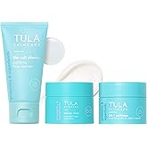 TULA Skin Care Nighttime Minis Trio - Cleansing & Hydrating Travel Size, includes Cult Classic Purifying Face Cleanser, 24-7 Moisture & Beauty Sleep Overnight Repair Treatment, 3-Piece Kit