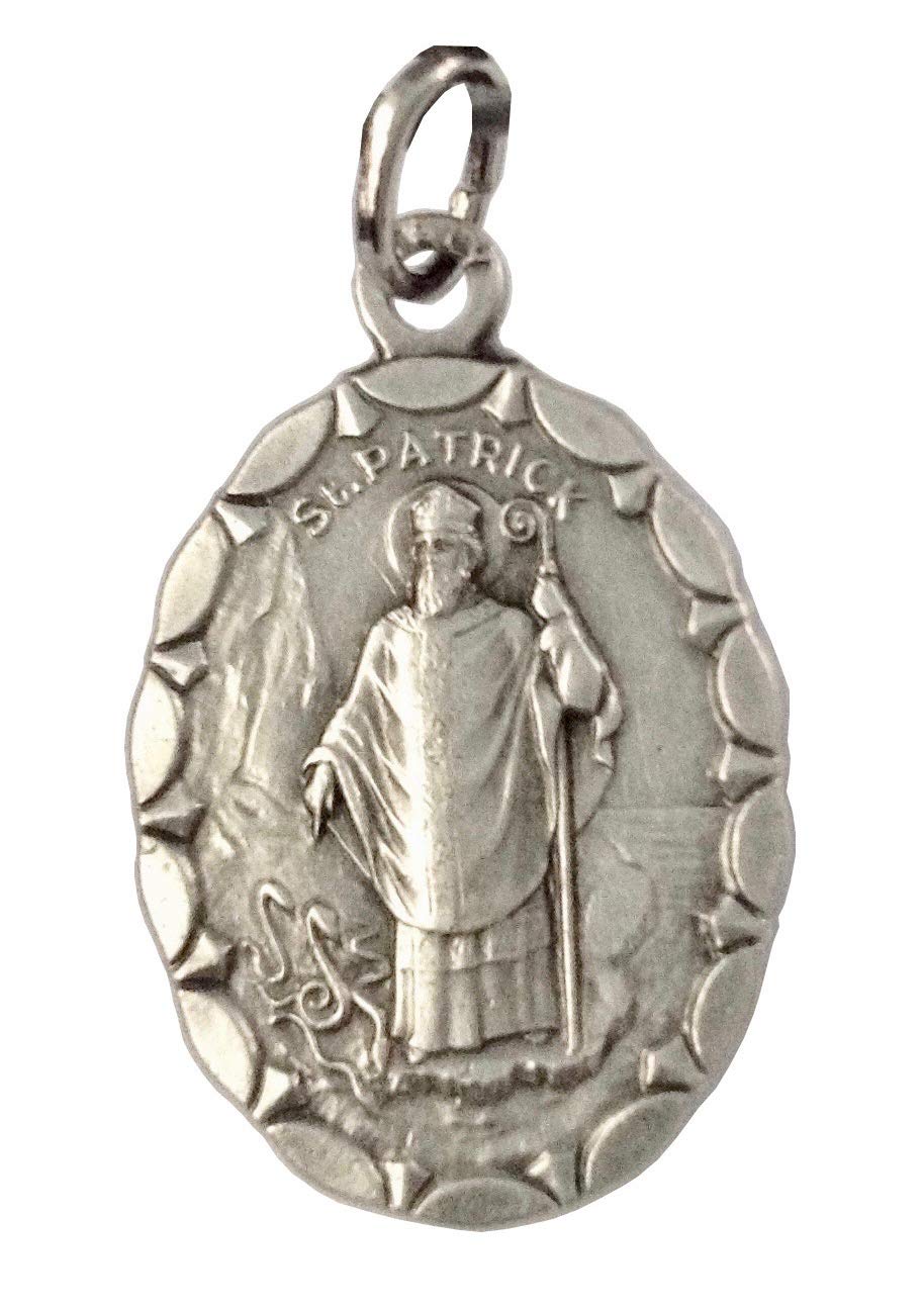 I G J SAINT PATRICK MEDAL - OVAL SHAPE - PATRON SAINT OF IRELAND -100% MADE IN ITALY
