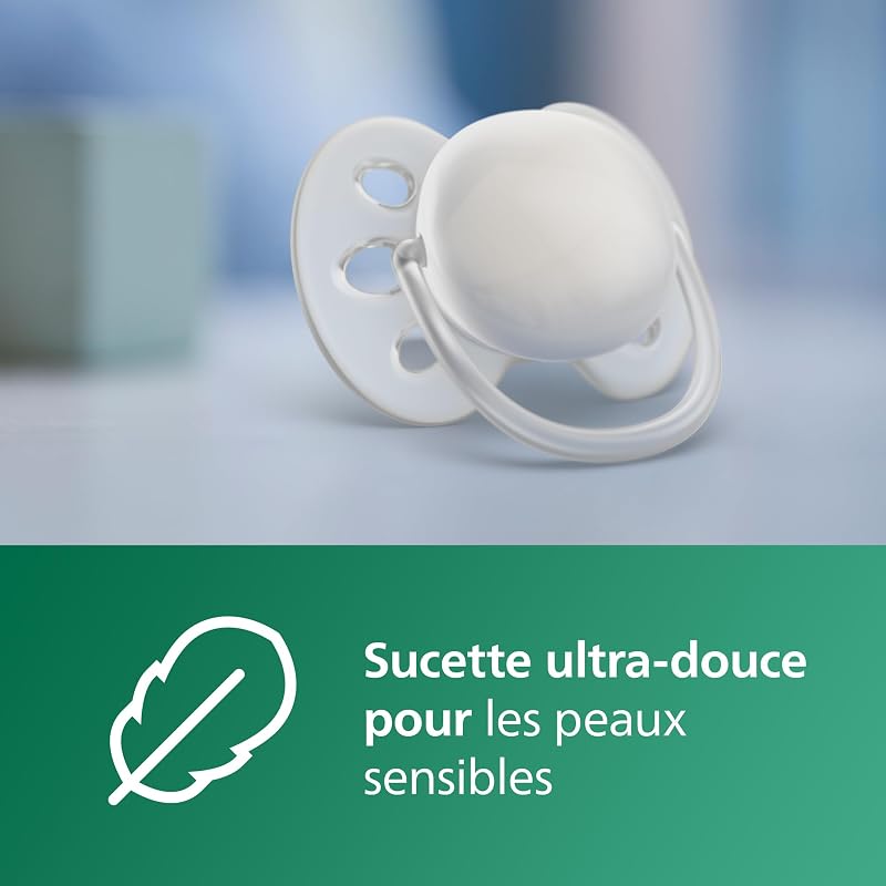 Avent Kit biberons en verre Natural Response pour nouveau-né - 5 biberons, 2 sucettes Ultra Soft 0-6 mois, goupillon, sans BPA (modèle SCD879/11)