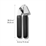 OXO Good Grips Garlic Press Stainless Steel Large Hopper Comfort Handles view 6