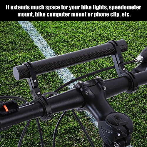 image for SolUptanisu Bike Handlebar Extender Carbon Fiber Bicycle Double Handle