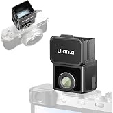 ULANZI VF01 28mm Optical Waist-Level Viewfinder Switchable 35/50 Framelines | 3-Group High-Clarity Lens, Magnetic Flip Hood, Universal Cold Shoe Mount, Retro Aluminum &amp; Leather Design(Black)
