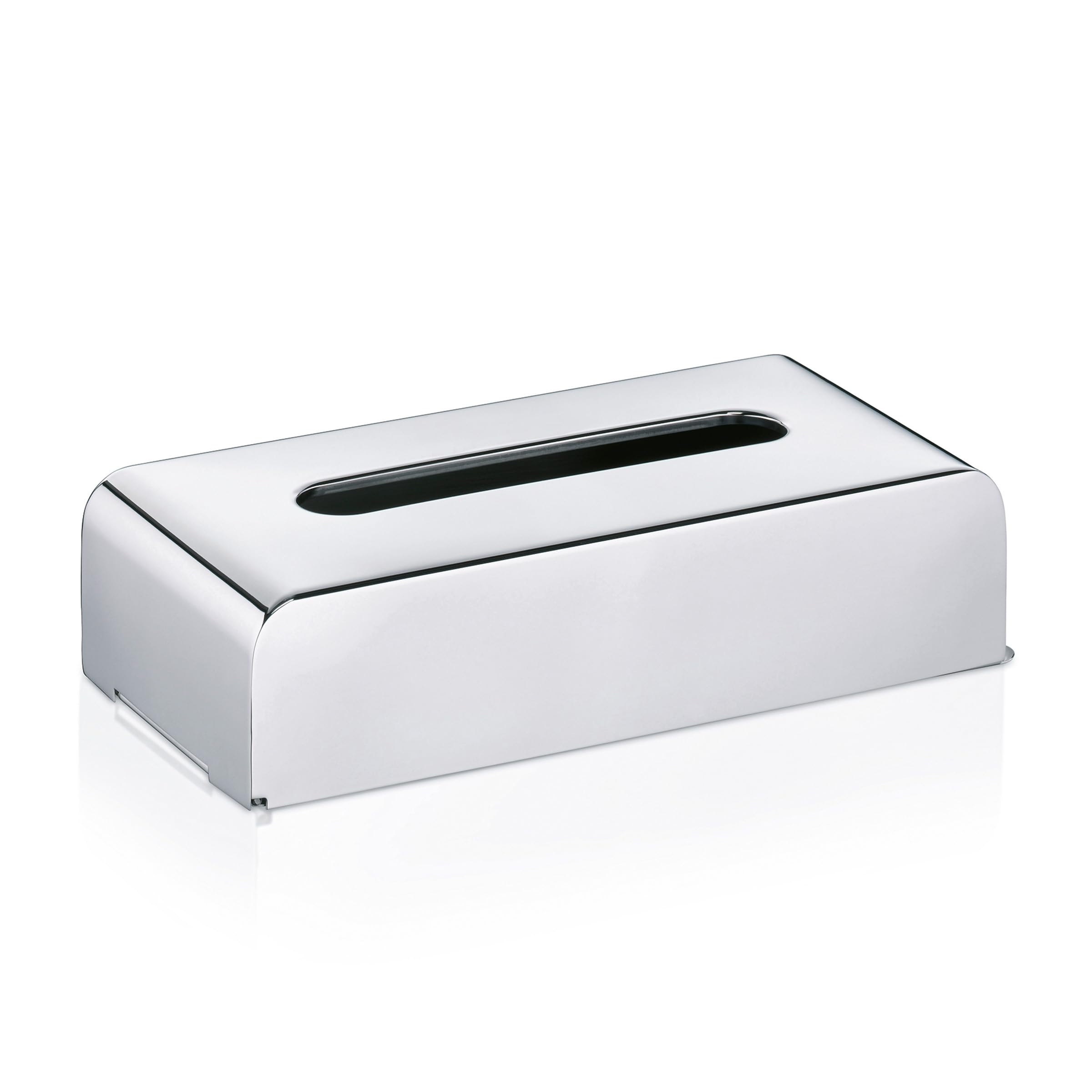 Kela 22860 Facial Tissue Box with wall mount, 27 x 12.5 x 7 cm, 18/10 stainless steel, Faber, Shiny silver
