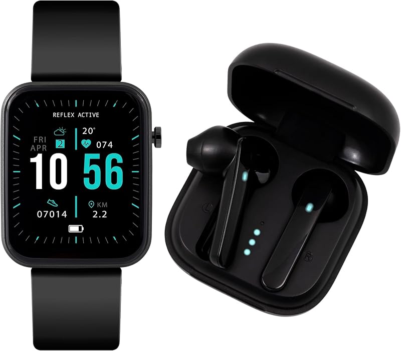 Reflex Active Series 13 Smart Watch & True Wireless Earbuds - Heart Rate, 7 Day