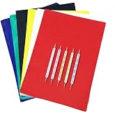 120pcs A4 Transfer Paper with 5pcs Embossing Stylus,Tracing Paper Copy Paper Carbon Water-Soluble Transfer Paper for Transfer Pattern on Fabric,Wood,Cross Stitch Cloth,Paper, Hand Painting