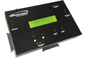 Vinpower Digital 1 to 3 SATA 2.5" & 3.5" Hard Disk Drive/Solid State Drive (HDD/SSD) Clone Duplicator and DOD Level Eraser