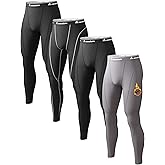 CL convallaria 1 2 4 Pack Men's Thermal Pants Long Johns Fleece Lined Compression Athletic Leggings Base Layer Bottoms