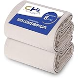 Seamless Canvas Tarp Cotton Canvas Drop Cloth 4x12 Feet | Heavy Duty Seamless Painting Tarps For Floor Protection Cotton Canvas Tarp