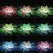 Solar Powered Mosaic Glass, MerryNine Solar Table Lamp Color Changing Glass LED Rechargeable Solar Night Lamp Waterproof Solar Outdoor Lights for Home,Yard, Patio, Party Decorations (Grilles-Cadenza)