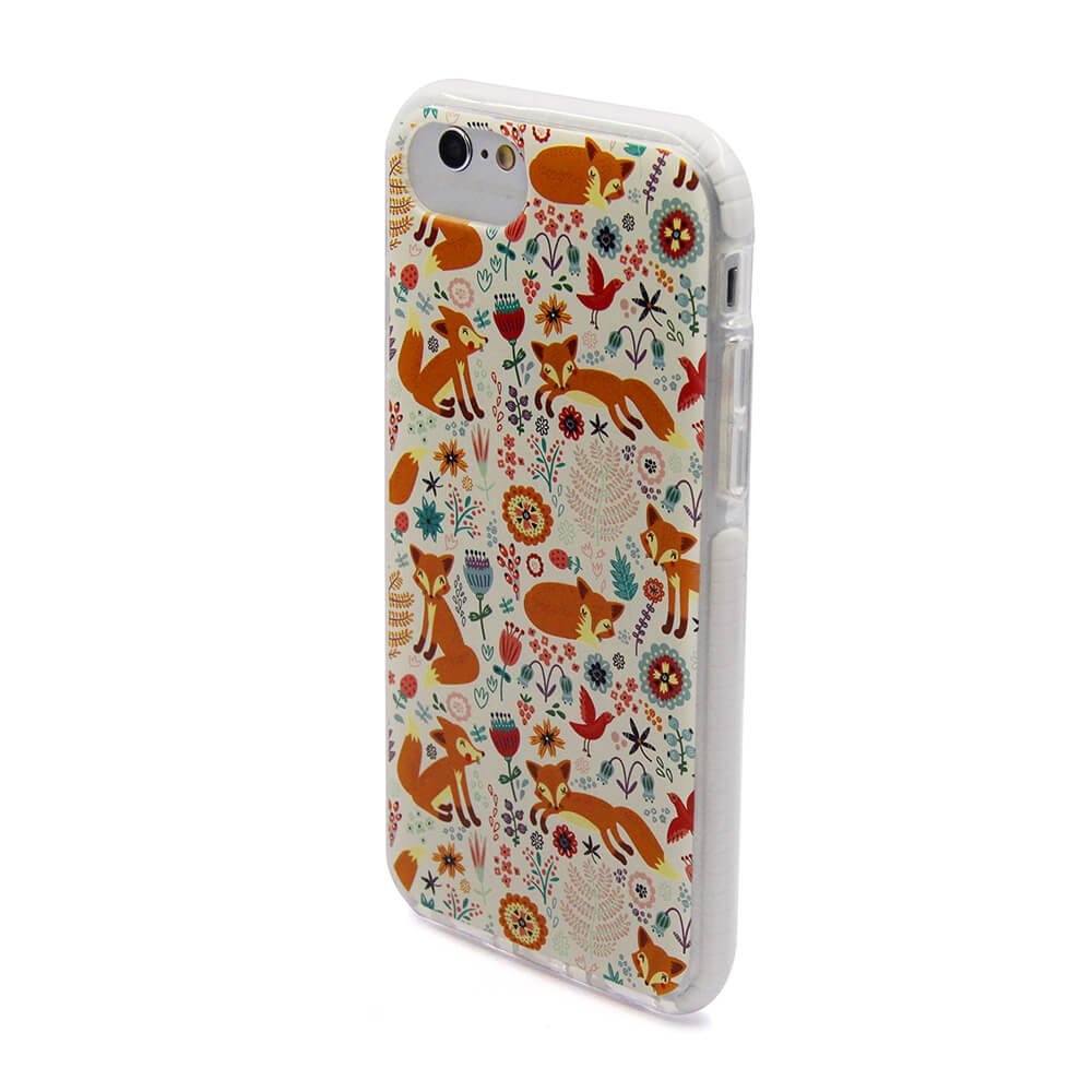 Cute Protective Kid Case for iPhone 6s 6 7 8 (White, with Glass Screen Protector) by LFX Tech