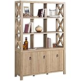 Sauder Newberry Lane Storage Organizer Khaki Pine Finish