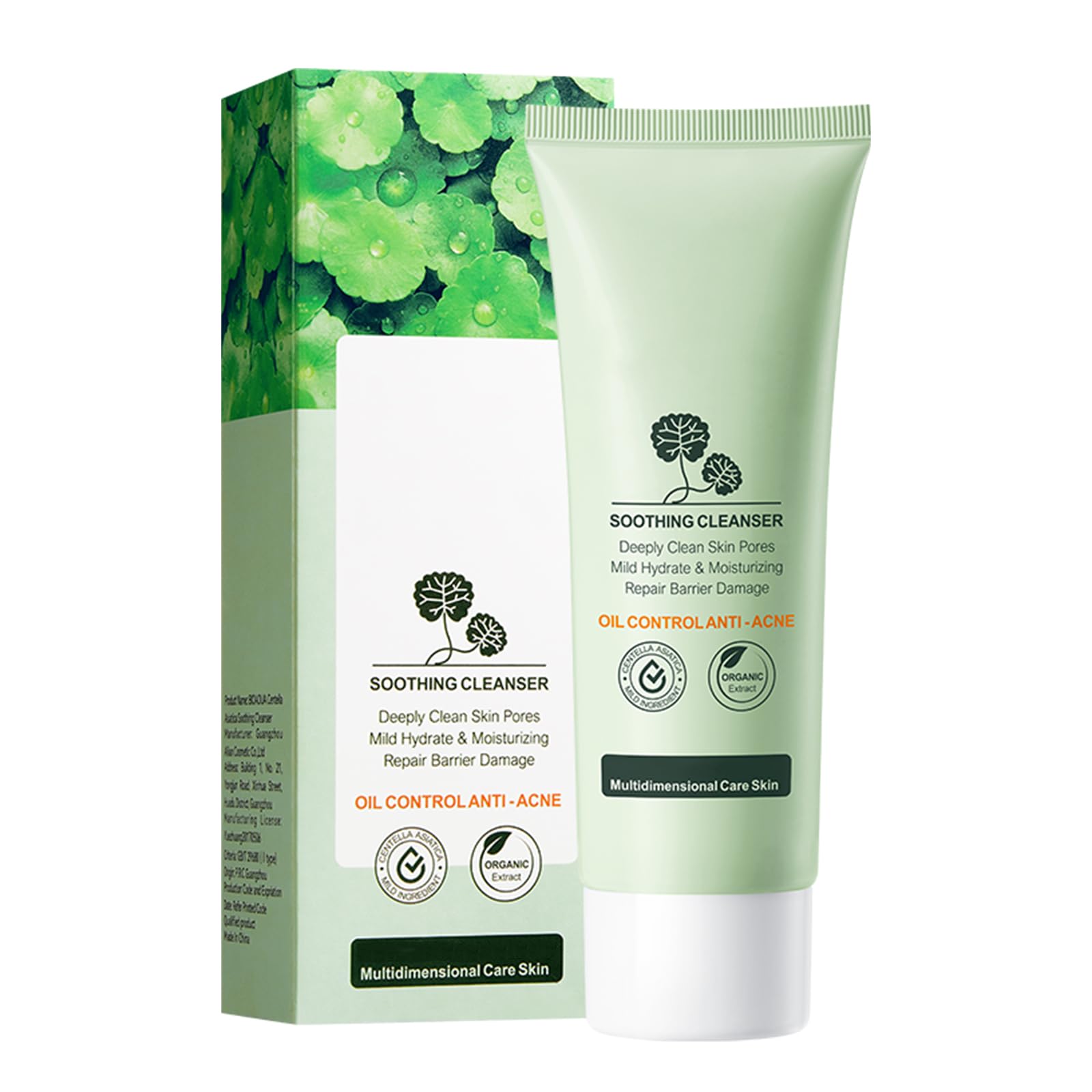 Facial Cleanser With Centella Asiatica Extract, Gentle Facial Cleanser For Facial Cleansing, Anti-Pimple Face Wash Gel, Deep Pore Facial Cleansing Gel For Intensive Cleansing, For All Skin Types