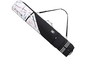FIXITOK Snowboard & Ski Bag for Air Travel, Waterproof Full Padded Snowboard Bag Fit Board, Boots, Clothes, Helmet and Gear, Adjustable Length Ski Bag(157CM-181CM)