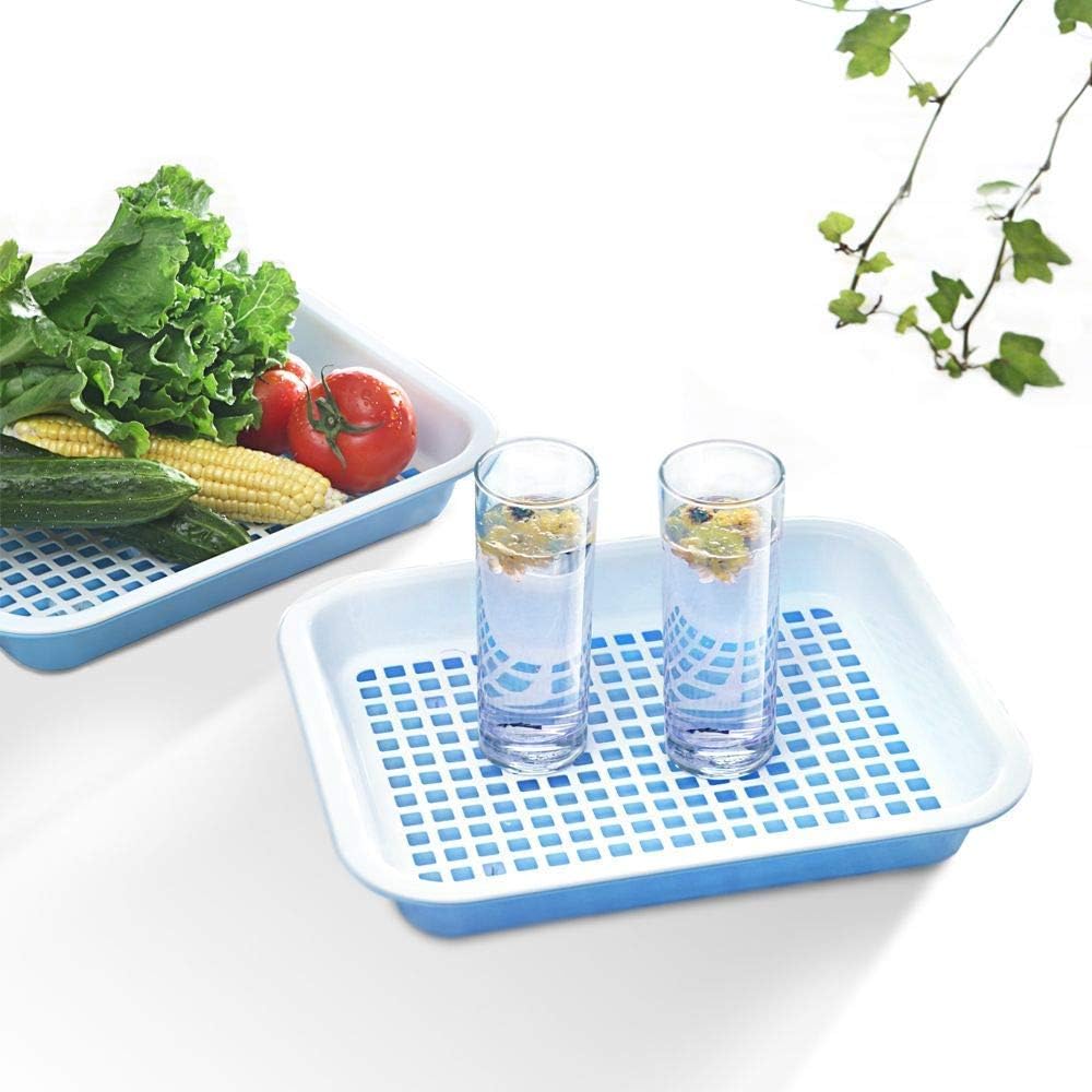 Sajani Plastic 2 in 1 Double Layer Multifunctional Washing Vegetables and Fruit Detachable Drain Storage Baskets (Multicolour)