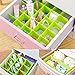 16 Pcs Plastic DIY Grid Drawer Divider Household Necessities Storage Thickening Housing Spacer Sub-Grid Finishing Shelves for Home Tidy Closet Stationary Scarves Organizer (Green)