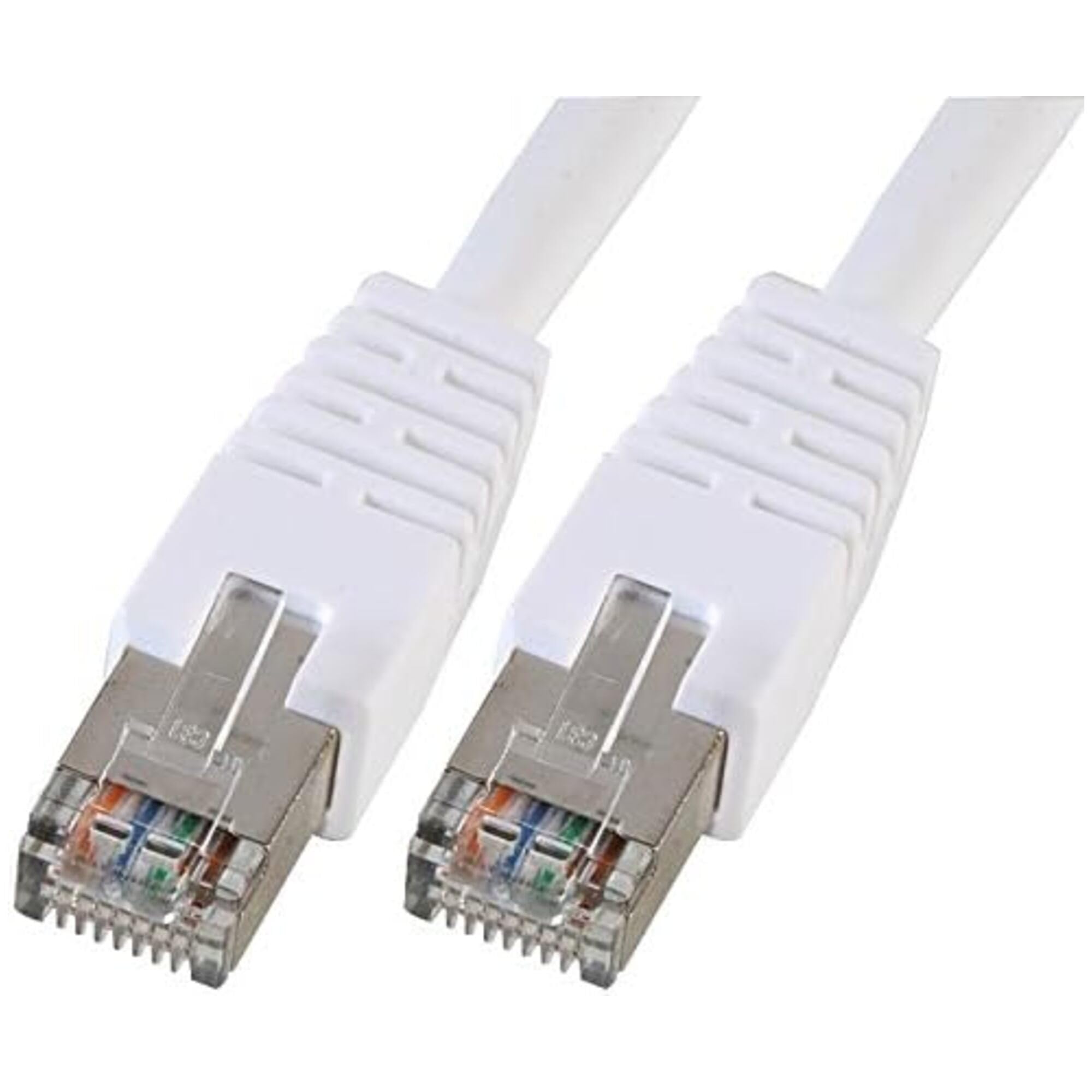 Pro Signal 15m White Cat5e S/FTP Ethernet Patch Lead – Shielded RJ45 to RJ45 Network Cable – PSG91655