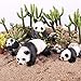 Liberty Imports Cute Giant Panda Family Toy Figures with Cubs - Safari Zoo Animals Plastic Figurines - Educational Detailed Gift Set for Kids Children (4 Pieces)