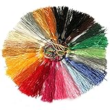 Bilipala 20 Counts Multicolors Soft Tassels for DIY Craft Jewelry Decoration